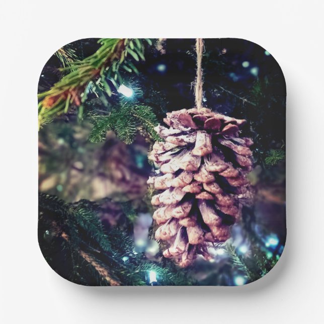 Pinecone Paper Plate (Front)