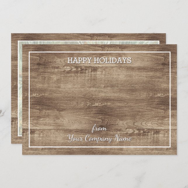 Pinecone Pine Tree Needles Greenery Watercolor Holiday Card (Front/Back)