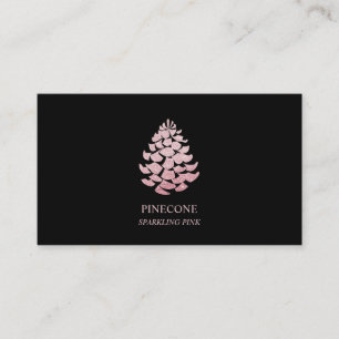 Pinecone Sparkling Pink Business Card