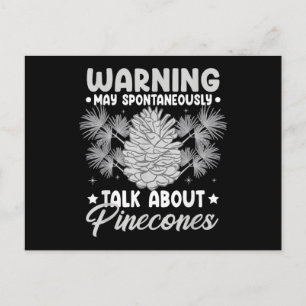 Pinecone Tree Funny Plant Mountain Forest Holiday Postcard