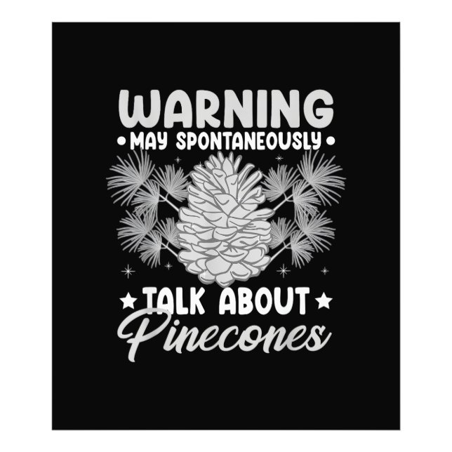 Pinecone Tree Funny Plant Mountain Forest Photo Print (Front)