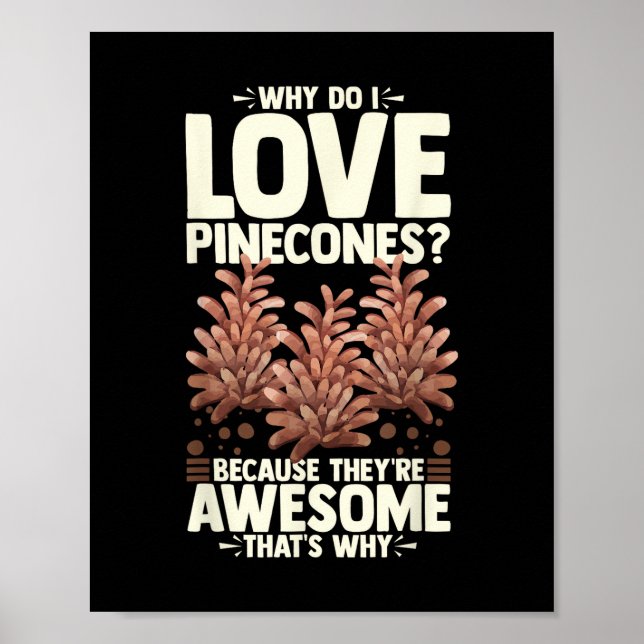 Pinecone Tree Funny Plant Mountain Forest Poster (Front)