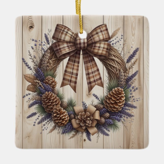 Pinecone Wreath Ornament (Front)