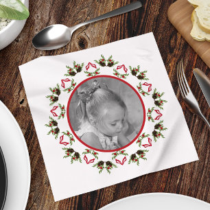 Pinecones and Berries Holiday Mandala Napkin