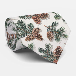 Pinecones and Fir Tree Branches Tie