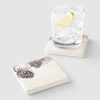 Pinecones Stone Coaster