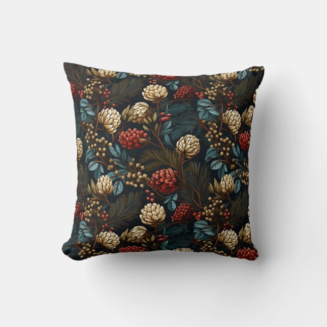 Pinecones Throw Pillow (Front)