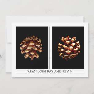 Pinecones wedding invite