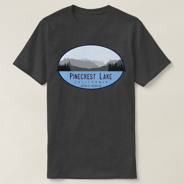 Pinecrest Lake California T-Shirt (Design Front)