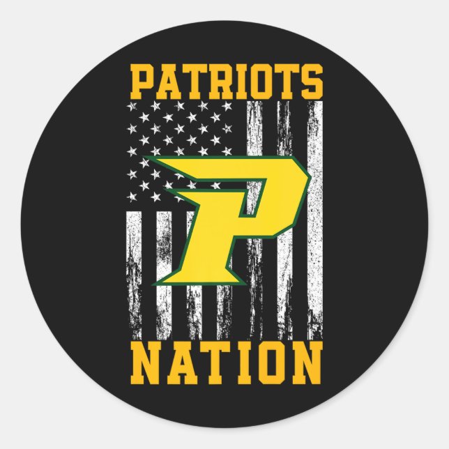 Pinecrest Patriots Logo Nation Hs  Classic Round Sticker (Front)