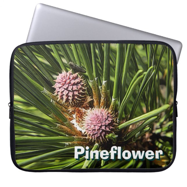 Pineflower Laptop Sleeve (Front)