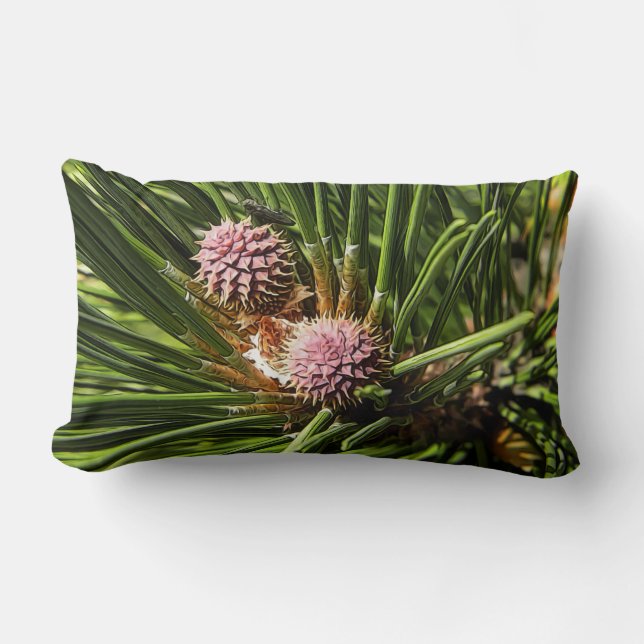 Pineflower Lumbar Cushion (Front)