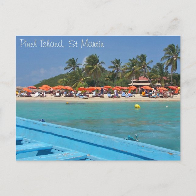 Pinel Island St Martin SXM Postcard (Front)
