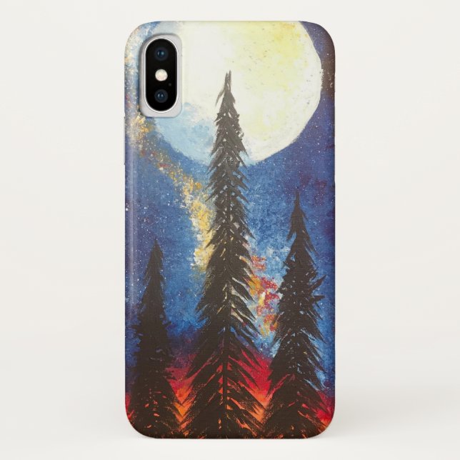"Pines at Dusk" iPhone X Case (Back)