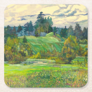 Pines Square Paper Coaster