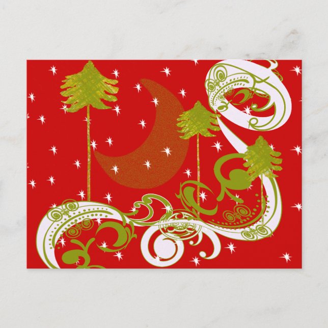 Pines with Moon- Postcard (Front)