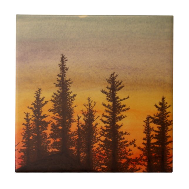 Pinetree Sunset Tile (Front)