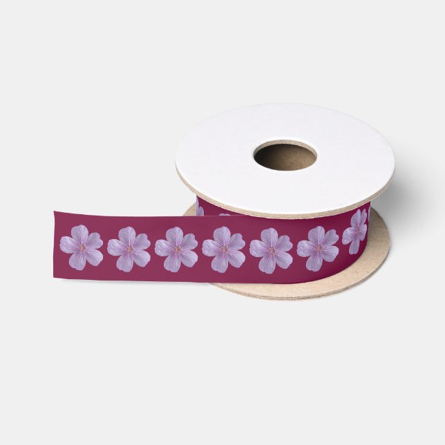 Pineywoods Geranium #1 Satin Ribbon (Spool)