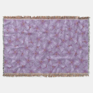 Pineywoods Geranium Seamless Pattern Throw Blanket