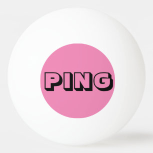 "Ping and Pong on pink" Abstract Ping Pong Ball