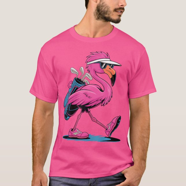 Ping Flamingo Golf Sunglasses Woman Ladies Men Gol T-Shirt (Front)