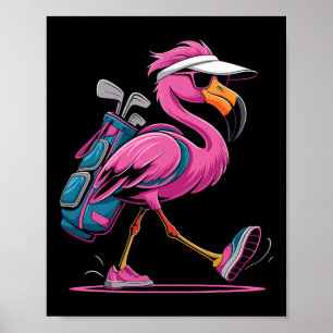 Ping Flamingo Golf Sungles Woman Ladies Men Golf L Poster