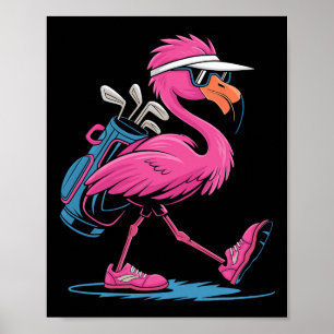 Ping Flamingo Golf Sungles Woman Ladies Men Golf L Poster