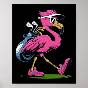 Ping Flamingo Golf Sungles Woman Ladies Men Golf L Poster