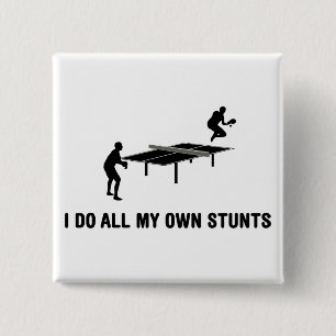 Ping Pong 15 Cm Square Badge