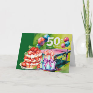 Ping pong 50th Birthday Card