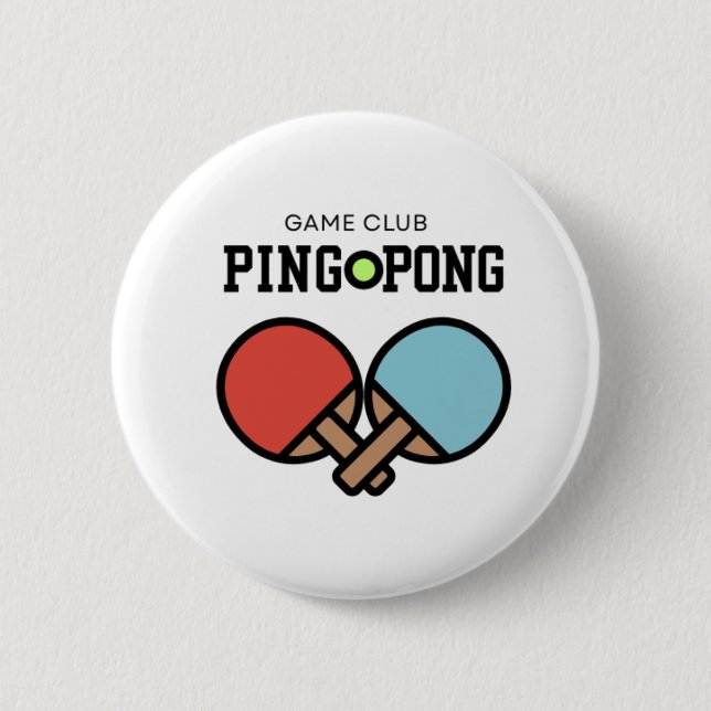 Ping Pong  6 Cm Round Badge (Front)