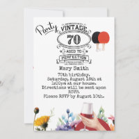 Ping pong 70th Birthday with paddle and flower