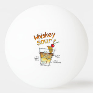 PING PONG BALLS- WHISKEY SOUR RECIPE COCKTAIL ART PING PONG BALL