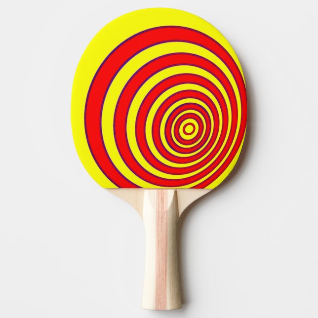 Ping Pong Bat / Paddle - Offset Circles (Front)