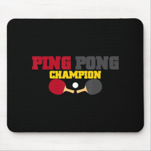 Ping Pong Champion Fun Cute Table Tennis Gift  Mouse Pad