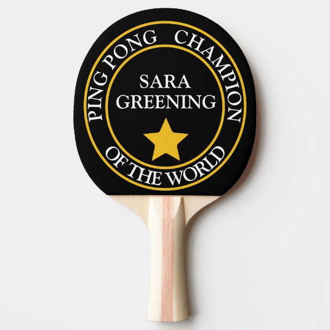Ping Pong Champion of world Table Tennis player Paddle (Front)