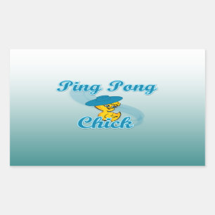 Ping Pong Chick #3 Rectangular Sticker