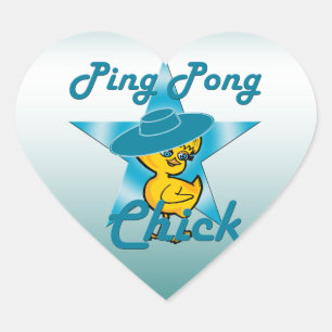 Ping Pong Chick #7 Heart Sticker