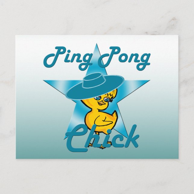 Ping Pong Chick #7 Postcard (Front)