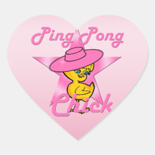 Ping Pong Chick #8 Heart Sticker