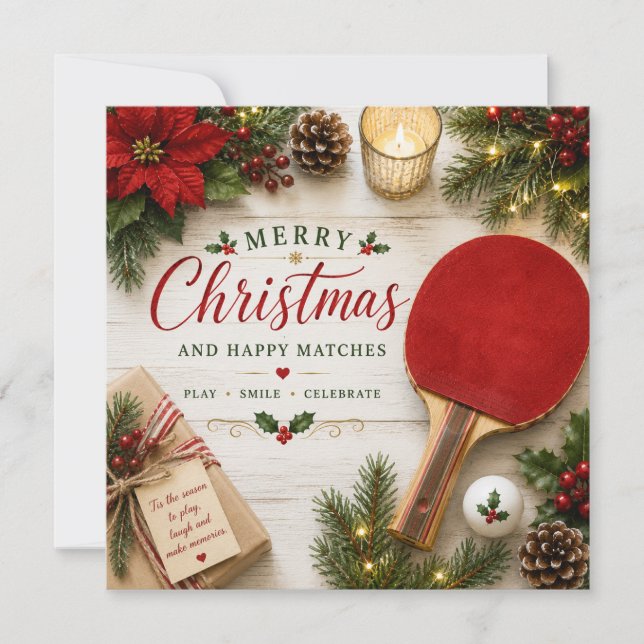 Ping pong Christmas themed  Card (Front)