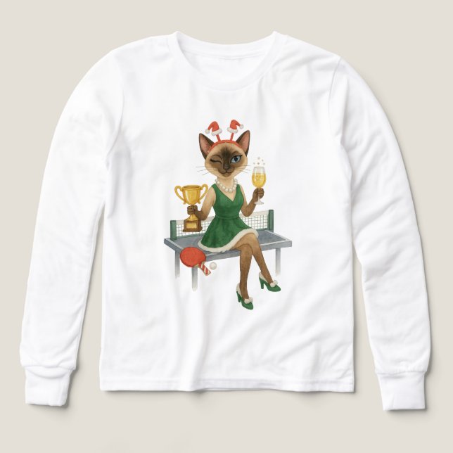 Ping Pong Christmas themed for cat lovers (Design Front)
