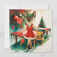 Ping Pong Christmas themed for Cat Lovers