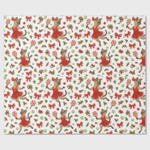 Ping Pong Christmas Themed for Siamese Cat Lovers  Wrapping Paper