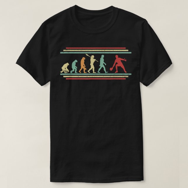 Ping Pong Evolution Table Tennis Player Paddle & B T-Shirt (Design Front)