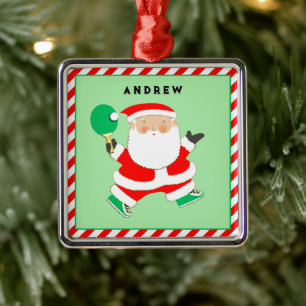 Ping Pong Holiday Gift Metal Tree Decoration