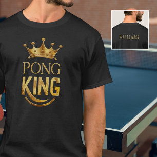 Ping Pong King Gold Crown Personalised T-Shirt