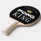 PING PONG KING Personalised Editable Black Ping Pong Paddle (Front Angle)