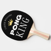 PING PONG KING Personalised Editable Black Ping Pong Paddle (Side)