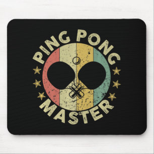 Ping Pong Master Champion Table Tennis Coach Paddl Mouse Pad